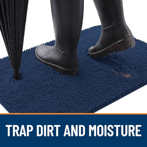 Dog Door Mat for Muddy Paws 59x20 (Dark Blue / 59" X 20")