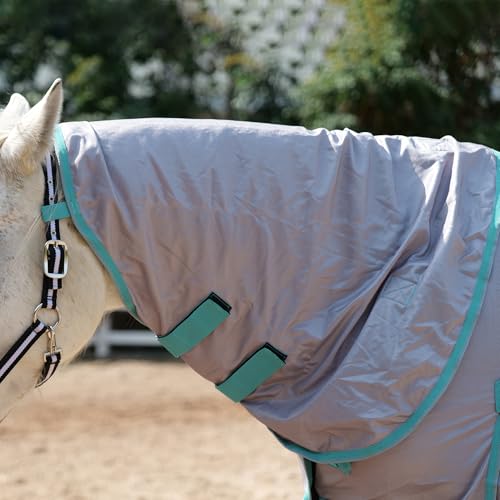 Horse Fly Sheet with Removable Neck Cover & Belly Wrap (Grey / 81)