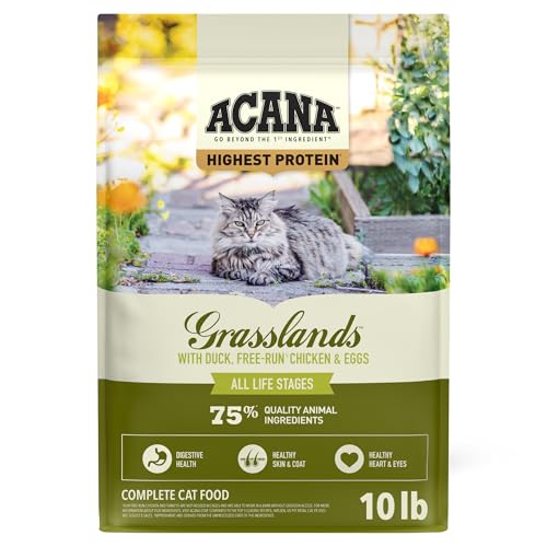 Grain Free Dry Cat Food Grasslands Recipe 10lb Bag (10 Pound (Pack of 1))