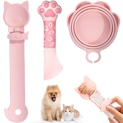 Cat&Dog Food Can Covers Lids (spoon+lid+opener)