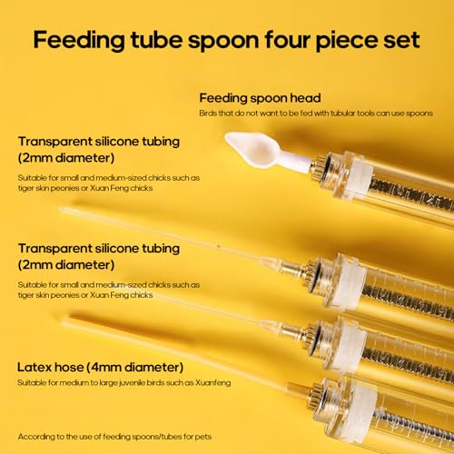 8 Pcs Baby Bird Feeding Syringe Set Parrot Hand Feeding Tubes (30ml-Set of eight)