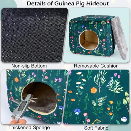 Guinea Pig Hideout (Green Flowers)