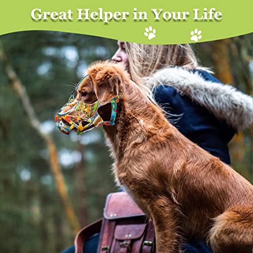 Dog Muzzle Printed Basket Muzzle for Small Medium Large Dogs Dachshund (X-Small / Graffiti)