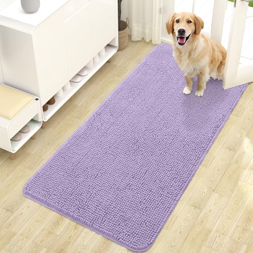 Dog Door Mat for Muddy Paws 47x24 (Lavender / 47" X 24")
