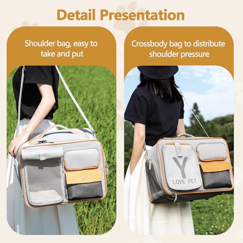 Dog Backpack Pet Backpack with Upgrade Waist Cushion Design to Better Fit The Waist (Gray)