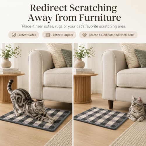 Cat Scratcher Mat (Black White)