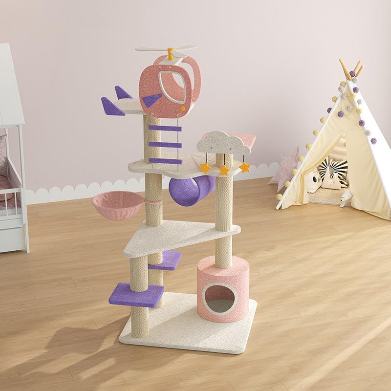 69.3" Cat Tree Helicopter Design Extra Large Cat Tower Tall Multi