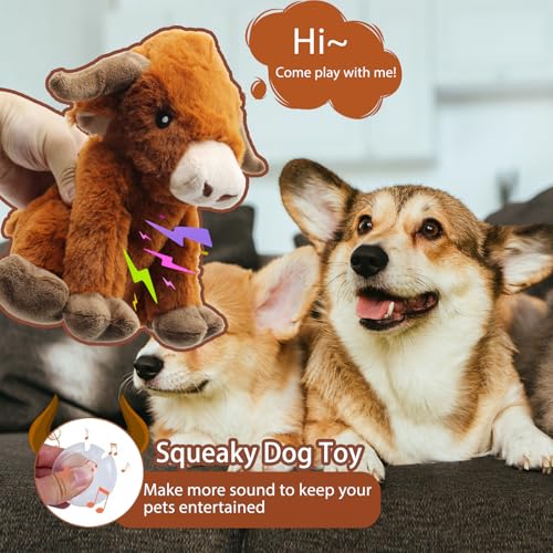 Highland Cow Dog Toy (Brown Cow)