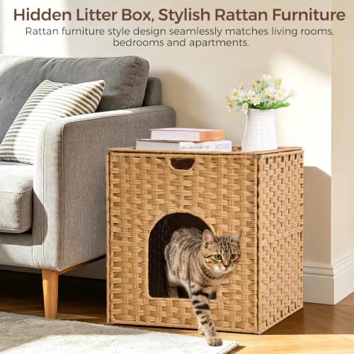 Cat Litter Box Enclosure (18.2'' L x 18.2'' W x 20.5'' H / Natural)