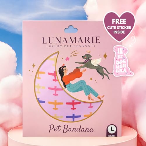 Luxury Pet Birthday Bandanas (Aviator Glam / Medium)