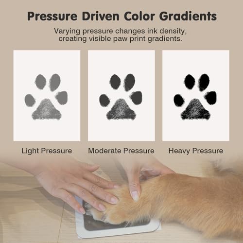 Inkless Paw Print Kit for Dogs (Black Pad,Black Wood Frame / 2-Pack,Medium)