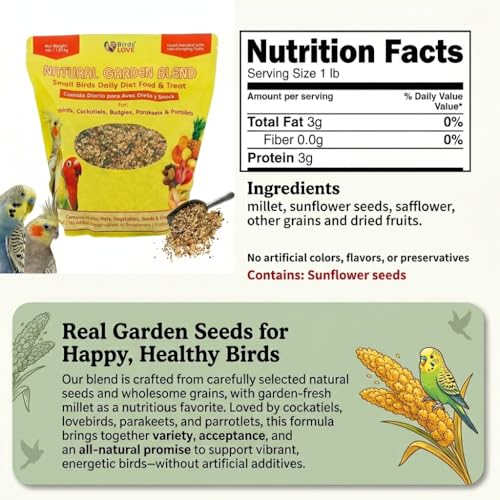Natural Garden Blend Bird Food for Small Birds (4 Pound (Pack of 1))