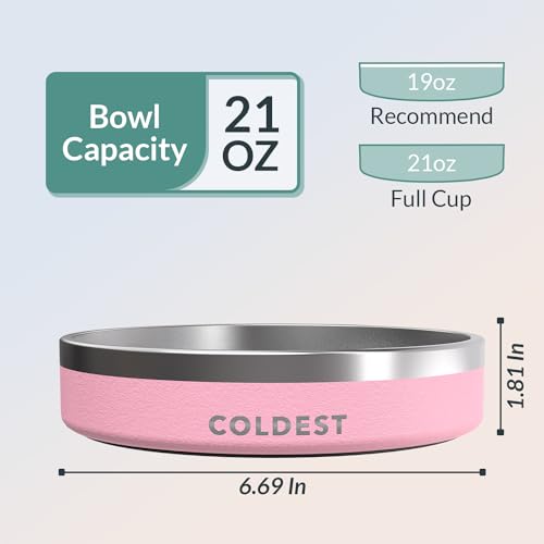 Coldest Dog Bowl (21 oz / Cotton Candy Pink)