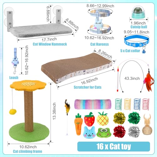 40 Pcs Kitten Starter Kit for Indoor Cats Include Litter Box
