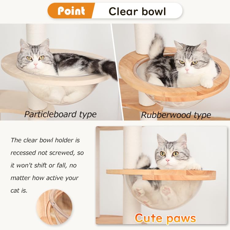Modern Cat Tree for Large Cat (Brown Y909)
