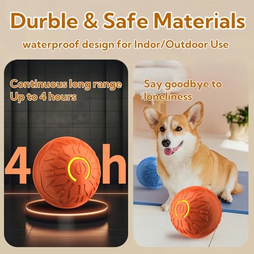 Interactive Dog Toys Dog Balls (Orange)