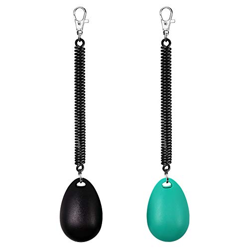 Dog Training Clicker with Wrist Strap Durable Lightweight Easy to Use (Black and Water lake blue)