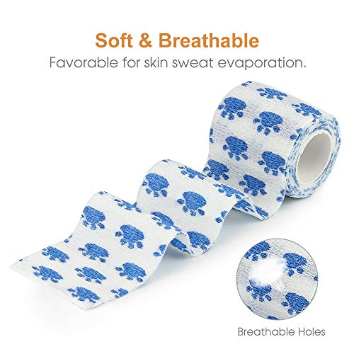 Vet Wrap Cohesive Bandages Bulk Self Adhesive Bandage Wrap Self Adherent Wrap Non (2 Inch Mixed Claw)