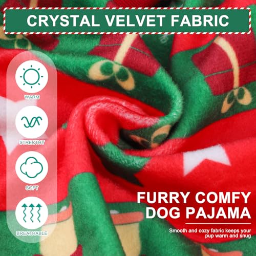 Dog Christmas Pajamas (Red / X-Large)