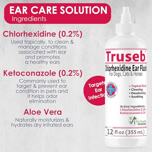 Truseb Maximum Strength Dog Ear Infection Treatment Flush