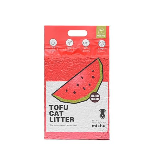 Tofu Cat Litter Natural Clumping Tofu Cat Litter (1 Pack / Watermelon)