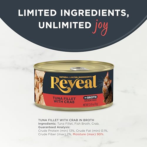 Tuna Fillet & Crab in Broth Wet Cat Food 24 (2.47 Ounce (Pack of 24))