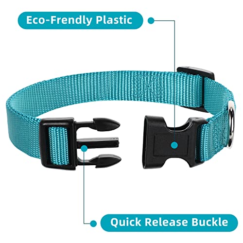 9 Pcs Adjustable Dog Collars Set for Litter (Retro Colors / Large)