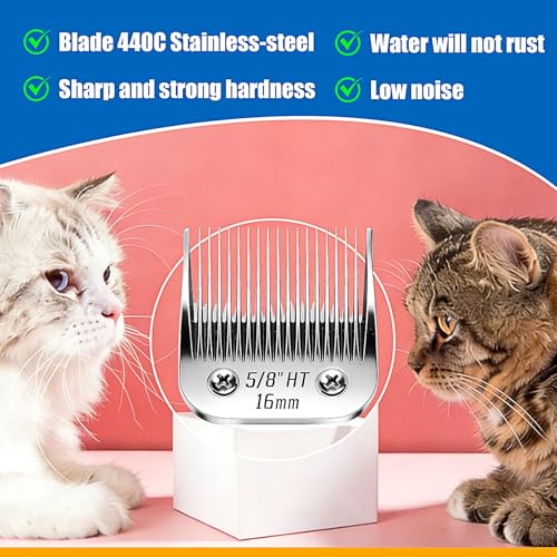 Wide Blade Dog Grooming Blades for Andis (Silver/Size 5/8-2pack)