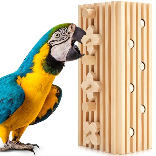 12x5x4 Macaw Toys Natural Wood Bird Chewing Block Large Parrots