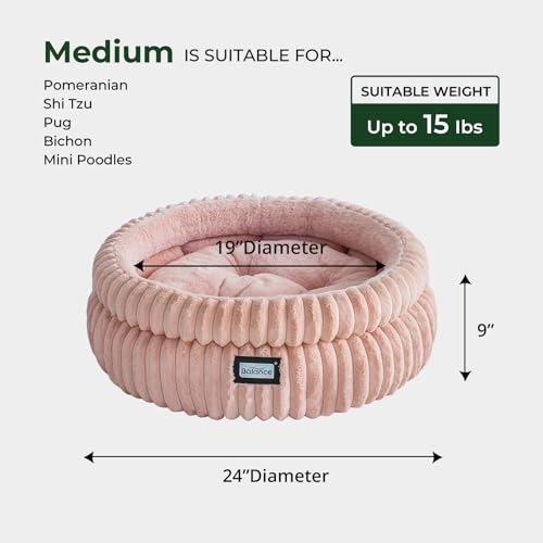 Cat Bed Kitten Bed (24.0"L x 24.0"W x 9"Th / Acorn Pink)