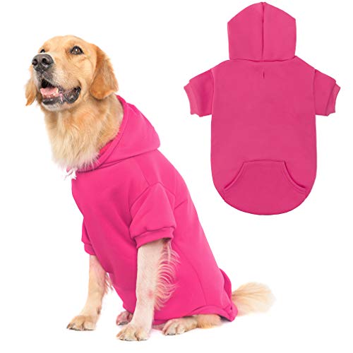 Basic Dog Hoodie (Deep Pink / XX-Large)
