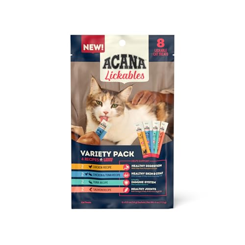 Lickables Cat Treats Variety Pack .5oz Tubes 2 of Each (0.5 Ounce (Pack of 8))