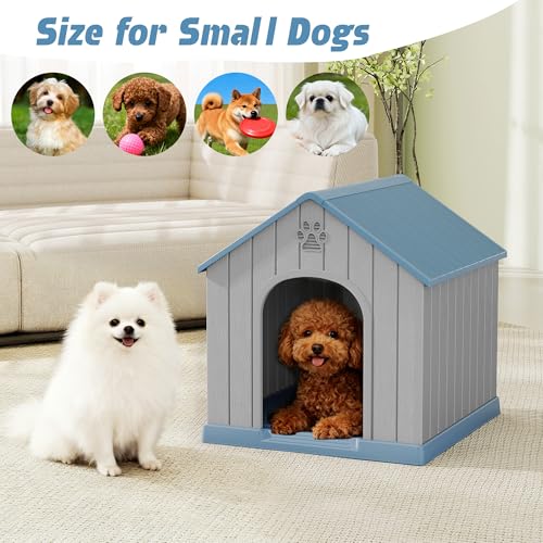 Dog House Outdoor Indoor (Blue1 / 26.18''L × 24.02''W × 25.98''H)