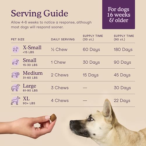 Calming Chews for Dogs with Ashwagandha (30 Chews)