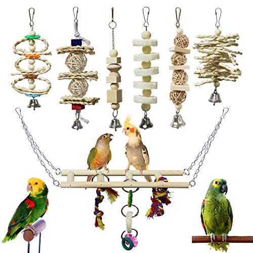 7 Pack Bird & Parrot Toys
