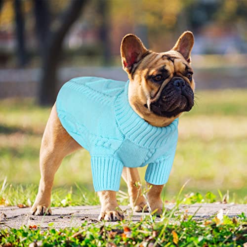 Small Dog Sweater for Small Dogs Boy (Small / Sky Blue)
