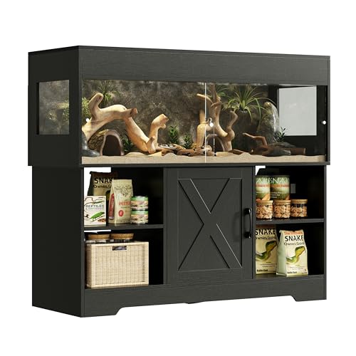 60 Gallon Reptile Tank with Stand (60 Gallon / Black)