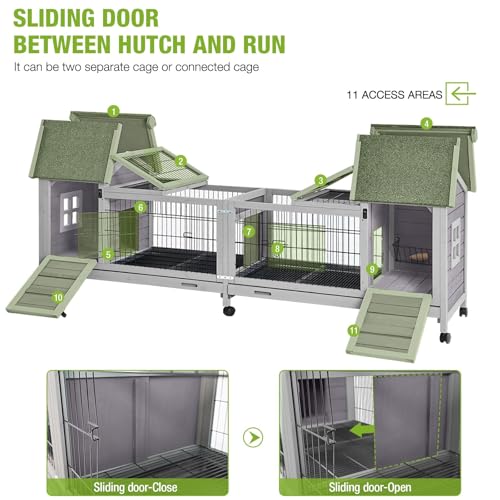 Rabbit Hutch Outdoor with Run