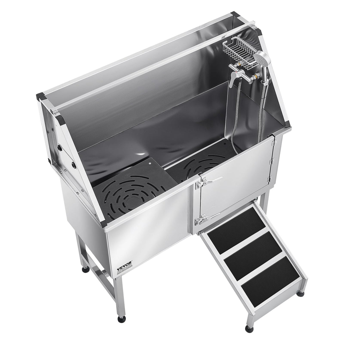 Stainless Steel Dog Washing Station (Right RAMP / 50 inch)