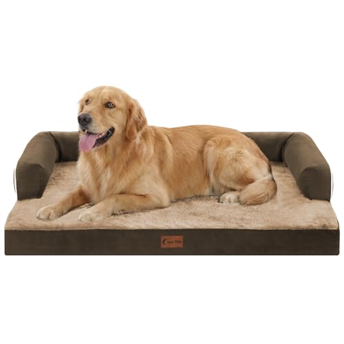 Orthopedic Washable Dog Bed for Extra Large Dogs (Brown / 41.0"L x 27.0"W x 8.0"Th)