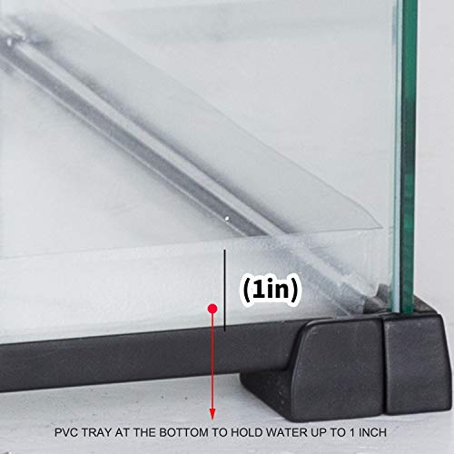 REPTIZOO Small Glass Tank 8 Gallon (12"W X 12"D X 12"H (8 Gallon))