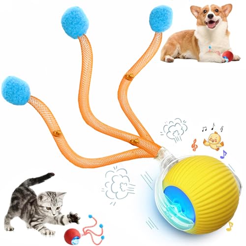 Speed 2.0 Tail Interactive Cat Toys for Indoor Cats (New Yellow)