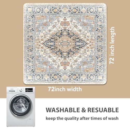 2PACK Washable Pee Pads for Dogs (72x72 Inch (Pack of 2) / Beige/Multi)