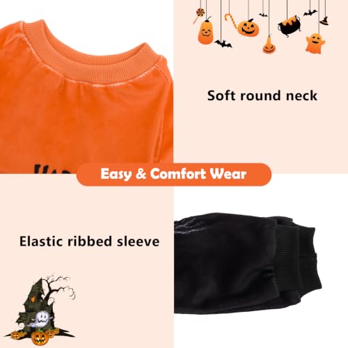 Dog Pajamas Halloween Puppy Onesies Small Dogs Soft Pjs Coat Cat Apparel Comfy Pet Clothes Outfit Doggie Bodysuit P352M (Medium / Happy Halloween)