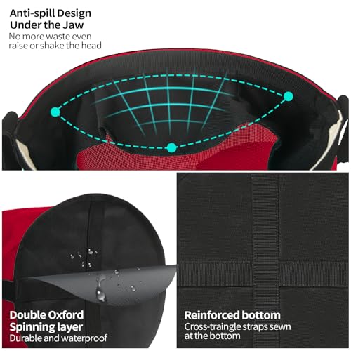 Horse Feed Bag 2 PCs (2 Pcs Red)