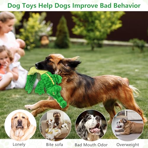 Large Squeaky Alligator Dog Toys (Alligator)