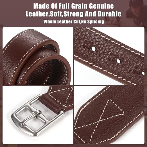 Stability Stirrup Leathers with Strong Nylon Core for Equestrian Riding Wide Body English Stirrup Leathers (54" / 135cm / Reddish Coffee)