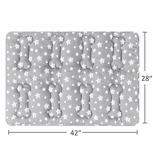 Dog Crate Pad Mat (X-Large 42"X28" / Grey+Grey)