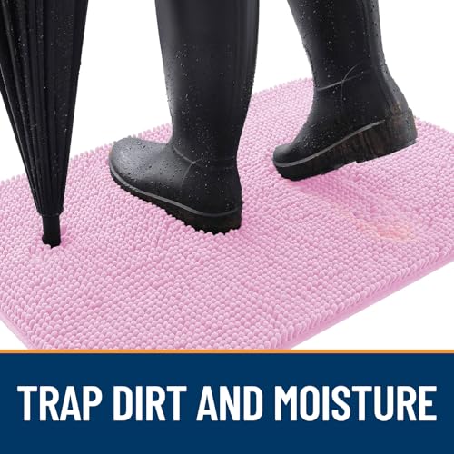 Dog Door Mat for Muddy Paws 70x24 (Pink / 70" X 24")
