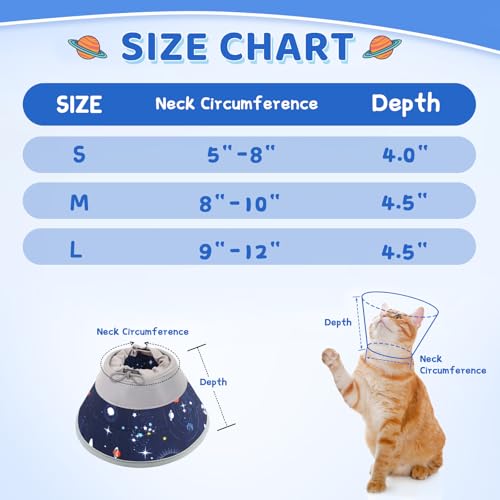 Cat Cone Collar Soft to Stop Licking (Grey / L)